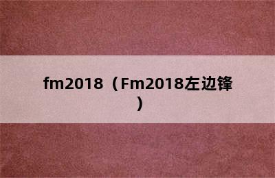 fm2018（Fm2018左边锋）