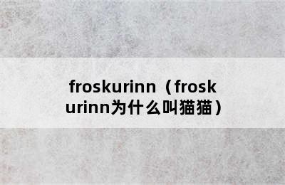 froskurinn（froskurinn为什么叫猫猫）