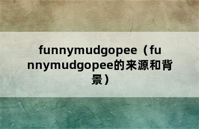 funnymudgopee（funnymudgopee的来源和背景）