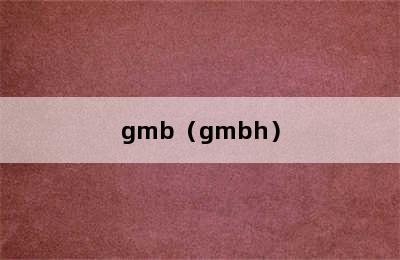 gmb（gmbh）