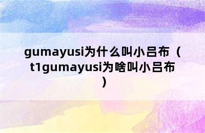 gumayusi为什么叫小吕布（t1gumayusi为啥叫小吕布）