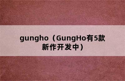 gungho（GungHo有5款新作开发中）