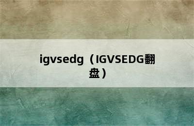 igvsedg（IGVSEDG翻盘）