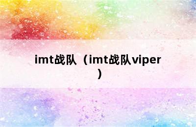 imt战队（imt战队viper）