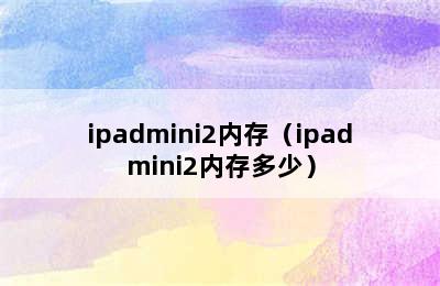 ipadmini2内存（ipadmini2内存多少）