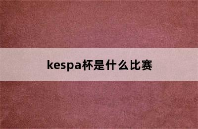 kespa杯是什么比赛