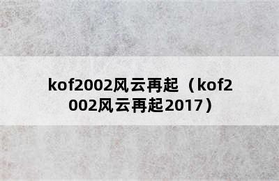 kof2002风云再起（kof2002风云再起2017）