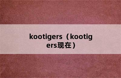 kootigers（kootigers现在）