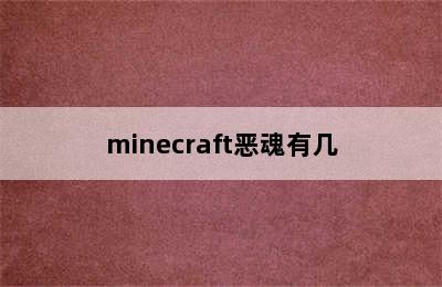 minecraft恶魂有几