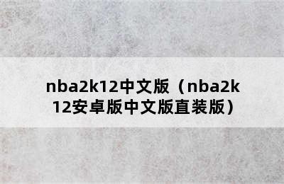 nba2k12中文版（nba2k12安卓版中文版直装版）