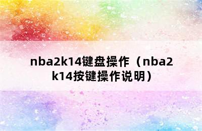 nba2k14键盘操作（nba2k14按键操作说明）