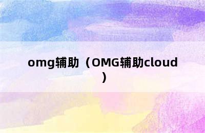 omg辅助（OMG辅助cloud）