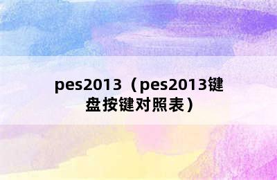 pes2013（pes2013键盘按键对照表）