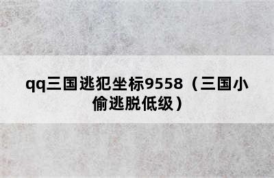 qq三国逃犯坐标9558（三国小偷逃脱低级）