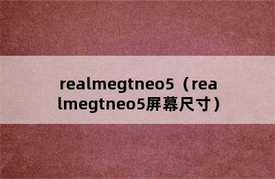 realmegtneo5（realmegtneo5屏幕尺寸）