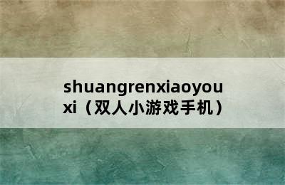 shuangrenxiaoyouxi（双人小游戏手机）