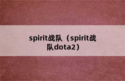 spirit战队（spirit战队dota2）