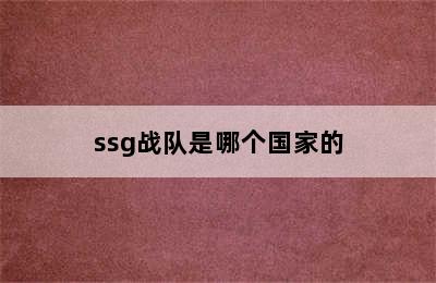 ssg战队是哪个国家的