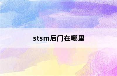 stsm后门在哪里