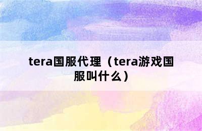 tera国服代理（tera游戏国服叫什么）