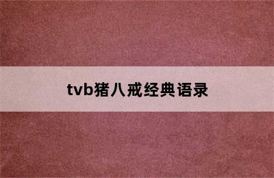 tvb猪八戒经典语录