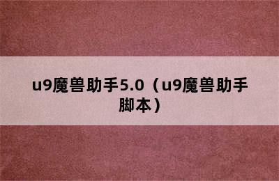 u9魔兽助手5.0（u9魔兽助手脚本）