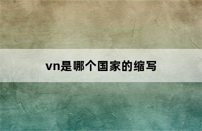 vn是哪个国家的缩写