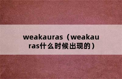 weakauras（weakauras什么时候出现的）