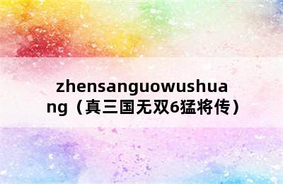 zhensanguowushuang（真三国无双6猛将传）