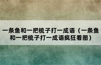 一条鱼和一把梳子打一成语（一条鱼和一把梳子打一成语疯狂看图）