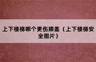 上下楼梯哪个更伤膝盖（上下楼梯安全图片）