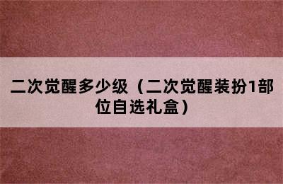 二次觉醒多少级（二次觉醒装扮1部位自选礼盒）