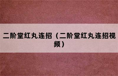 二阶堂红丸连招（二阶堂红丸连招视频）