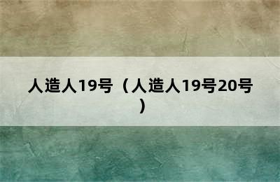 人造人19号（人造人19号20号）