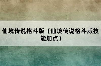 仙境传说格斗版（仙境传说格斗版技能加点）