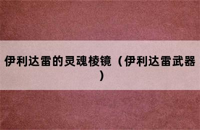 伊利达雷的灵魂棱镜（伊利达雷武器）