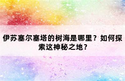 伊苏塞尔塞塔的树海是哪里？如何探索这神秘之地？