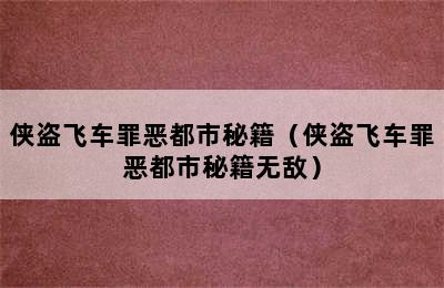 侠盗飞车罪恶都市秘籍（侠盗飞车罪恶都市秘籍无敌）