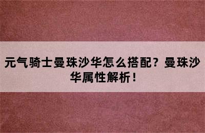 元气骑士曼珠沙华怎么搭配？曼珠沙华属性解析！