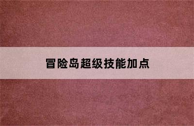 冒险岛超级技能加点