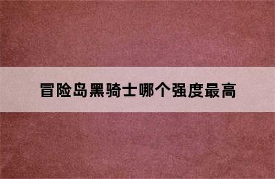 冒险岛黑骑士哪个强度最高