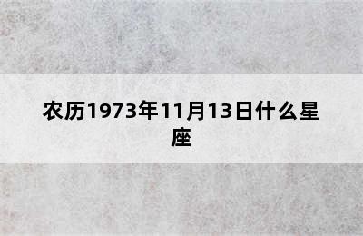 农历1973年11月13日什么星座