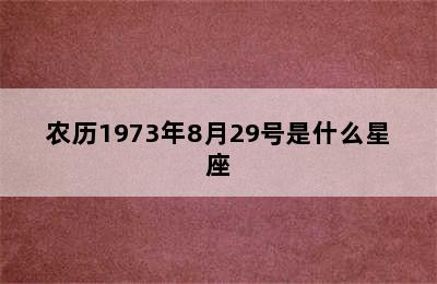 农历1973年8月29号是什么星座