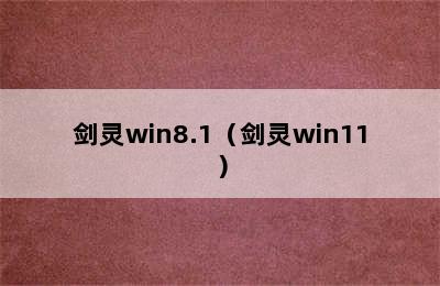 剑灵win8.1（剑灵win11）