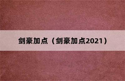 剑豪加点（剑豪加点2021）