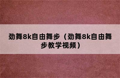 劲舞8k自由舞步（劲舞8k自由舞步教学视频）