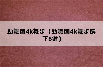 劲舞团4k舞步（劲舞团4k舞步蹲下6键）