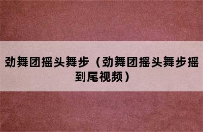 劲舞团摇头舞步（劲舞团摇头舞步摇到尾视频）