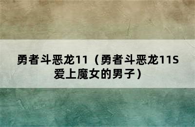 勇者斗恶龙11（勇者斗恶龙11S爱上魔女的男子）