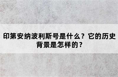 印第安纳波利斯号是什么？它的历史背景是怎样的？